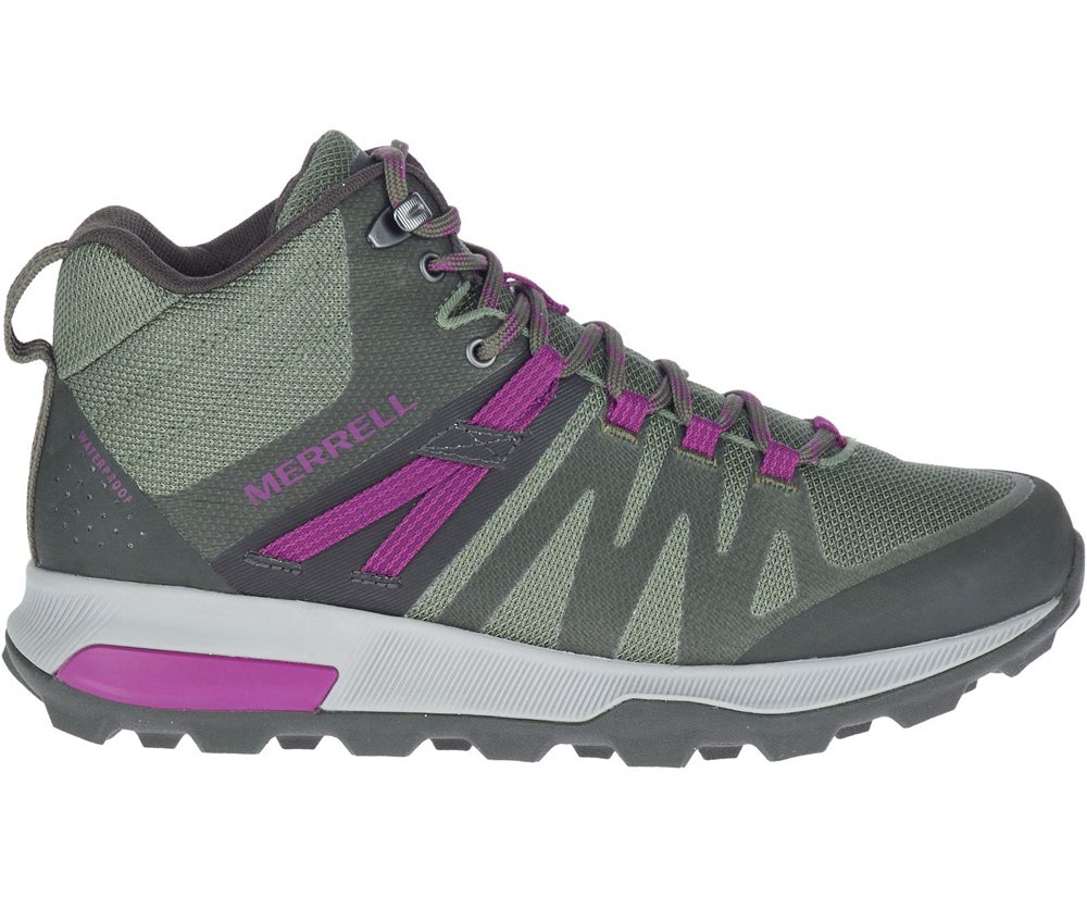 Merrell Støvler Dame - Zion Fst Mid Waterproof - Olivengrøn - TGL748106